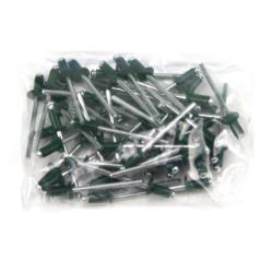 50 Stück Blindnieten 4,0 x 8mm Grün Popnieten Alu/Stahl Flachkopf Nieten