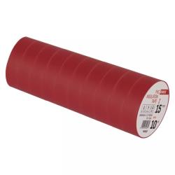 10 Rollen Rot Elektriker Klebeband PVC Isolierband Isoband - 15mm x 10m