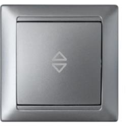 Wechselschalter Unterputz Lichtschalter 10A Premium serie STILE Silber