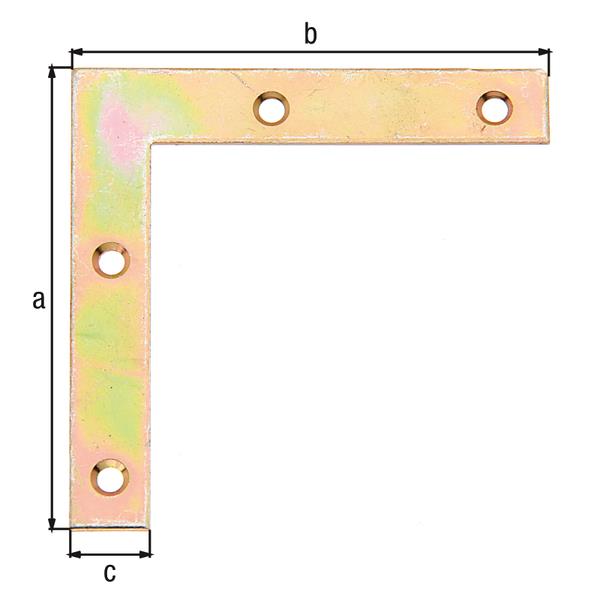 Möbelwinkel 60x60x10mm gelb verzinkt, GAH 336950,GAH Alberts,336950, 4004338336950