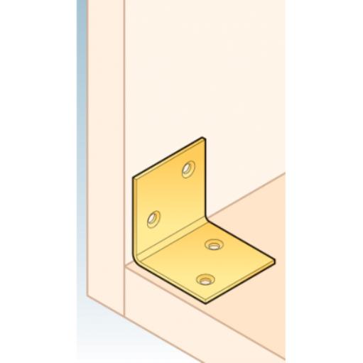 Breitwinkel gleichschenklig 30x30x30mm gelb verzinkt Winkelverbinder Stuhlwinkel,Domax,4011, 5907708140111