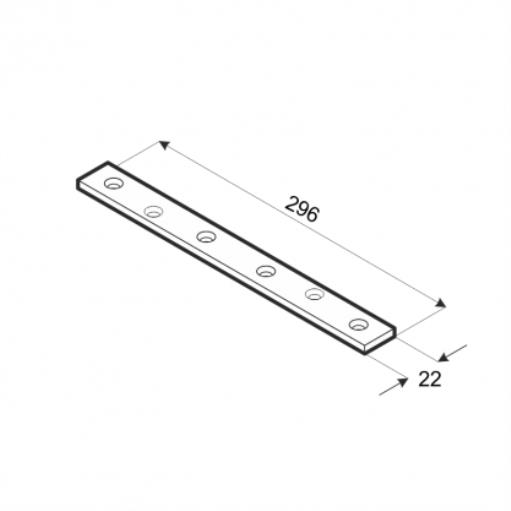 Flachverbinder 296x22mm galvanisch verzinkt Holzverbinder Lochplatten Lochbleche,Domax,448691, 5907708137326