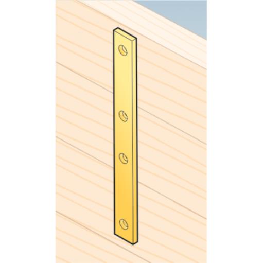 Flachverbinder 243x20mm gelb verzinkt Holzverbinder Lochplatten Lochbleche,Domax,4456, 5907708144560