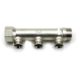 Universal Verteiler 3-Fach Sanitär 1" x 3/4" Eurokonus Wasser Heizung IG/AG Universal Verteiler 3-Fach Sanitär 1" x 3/4" Eurokonus Wasser Heizung IG/AG