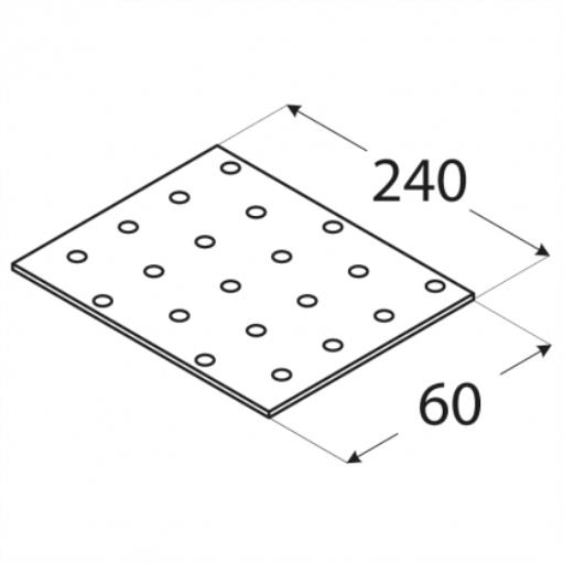 20x Lochplatte 240 x 60 x 2,00 mm Flachverbinder Holzverbinder verzinkt,Domax,4408, 0685293809365