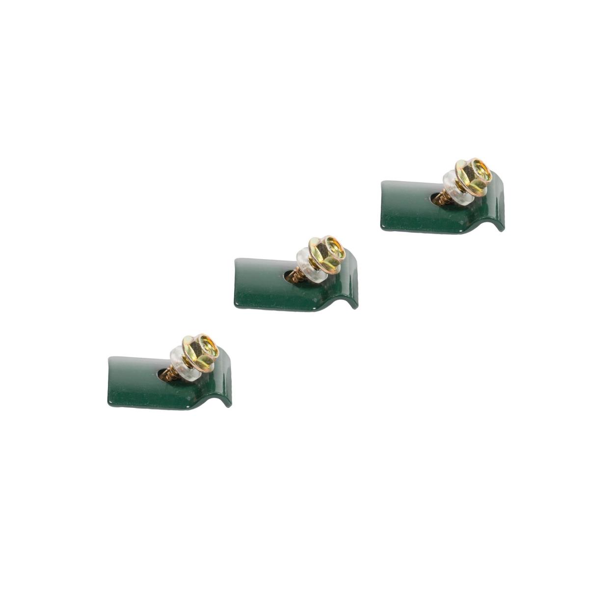 3x Spanndrahthalter mit Schrauben aus Metall grün,Gardencenter,000051123705, 4770364017636
