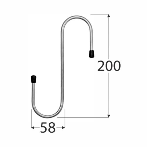 S-Haken Schraubhaken blau berzinkt 200/Ø6mm,Velano,5863, 5907708158635