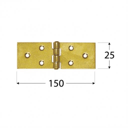Kistenband mit vernietetem Stift gelb verzinkt 150x25x1,5mm,Domax,8026, 5907708130150