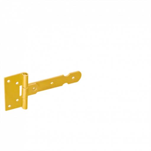 Kreuzgehänge mit vernietetem Stift 100/35x65mm gelb verzinkt Torband Türbander,Domax,8130, 5907708133199