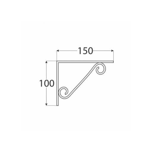 Regalhalter 150x100mm Regalträger Regalwinkel Wandkonsole Antik Retro weiß,domax,5265, 5907708152657