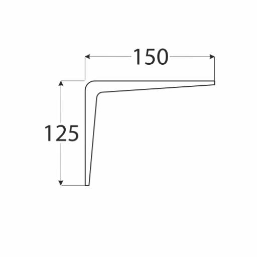 Regalhalter 150 x 125 mm Regalträger Regalwinkel Wandkonsole Träger,Domax,5034, 5907708141200