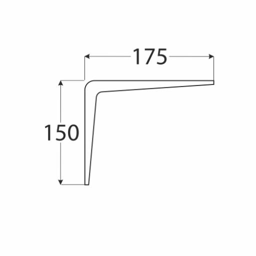 Regalhalter 175 x 150 mm Regalträger Regalwinkel Wandkonsole Träger,Domax,5042, 5907708150424