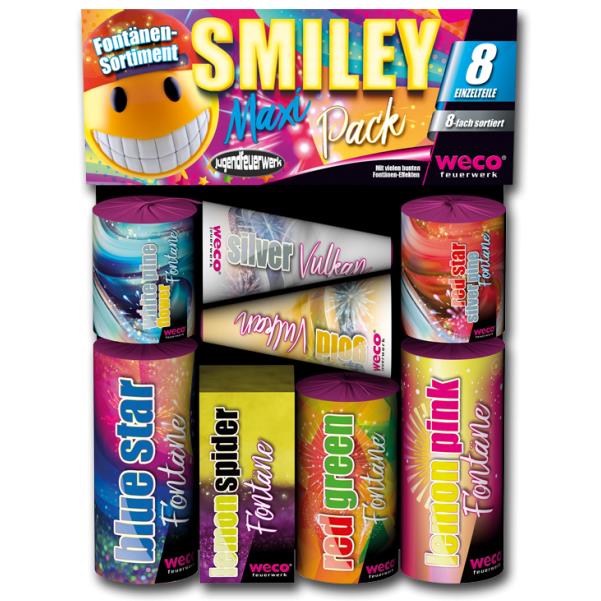 Weco Smiley Maxi Pack 8 fach sortiert Jugendfeuerwerk Feuerwerk,Weco ,490001, 4047291071070