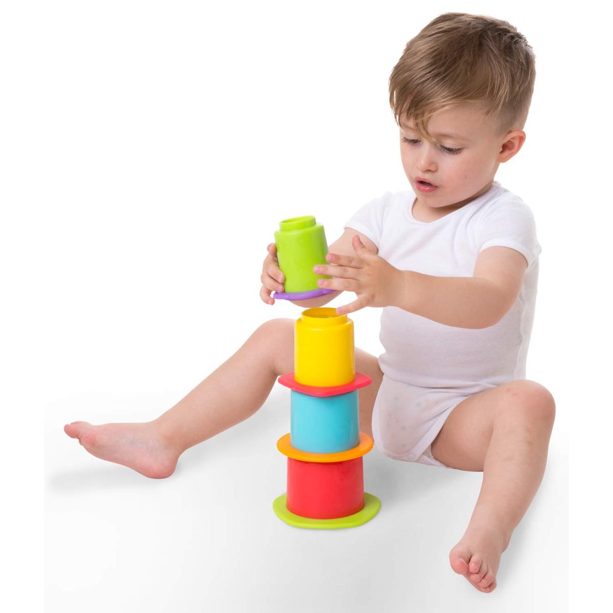 Playgro Badespielzeug Stapelbecher 4 Stück Baby Spielzeug BPA-frei Ab 9 Monate,Playgro,40217, 9321104872531