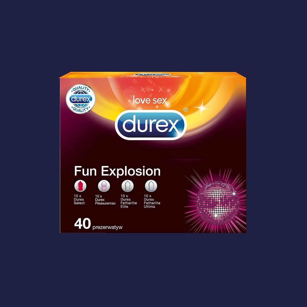Bild 2: Durex Fun Explosion Kondome 40 Stück in 4 Sorten für aufregende Vielfalt Spaß Durex Fun Explosion Kondome 40 Stück in 4 Sorten für aufregende Vielfalt Spaß,Durex ,5900627095395, 5900627095395