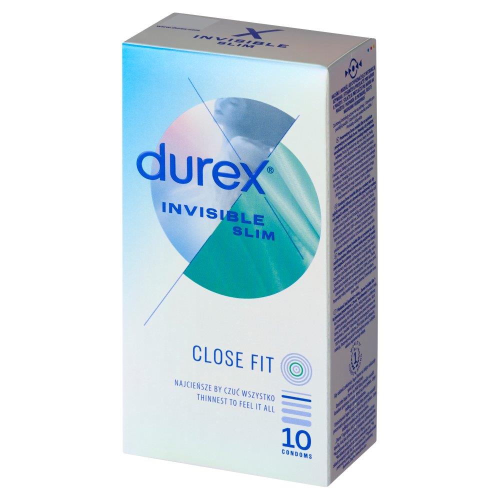 10x Durex Invisible Slim Close Fit Kondome Extra Dünn für intensives Empfinden,Durex,5900627093230, 5900627093230