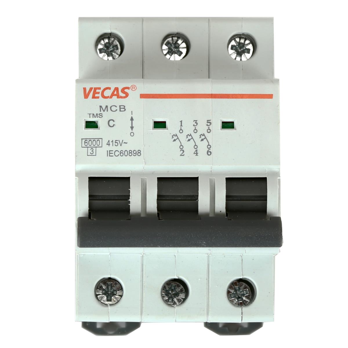 Leitungsschutzschalter Sicherungsautomat  C, 3-polig, 32A LS-Schalter,Vecas,L7-32-3-C, 4770364099533